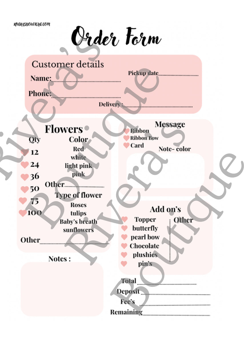 Order form pdg