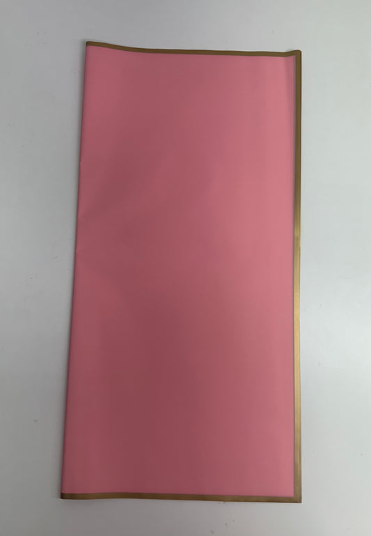 Pink solid w/ gold trim